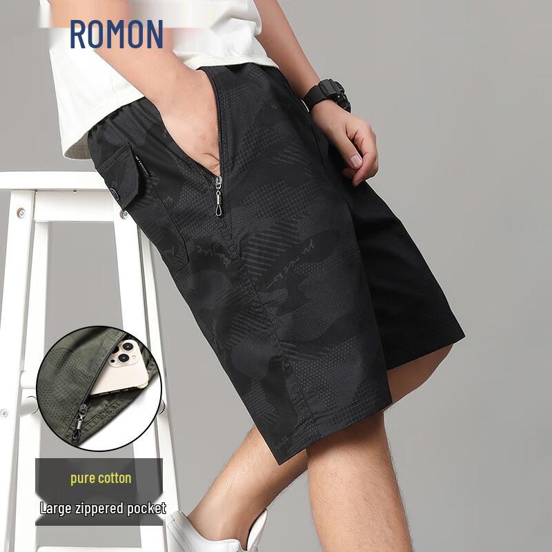 ROMON Men s Loose Fit Cargo Beach Shorts 4XL