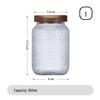 Hammered Glass Storage Jar with Acacia Wood Lid