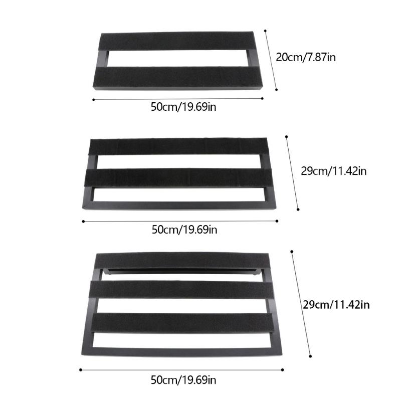 Metal Guitar Effect Pedal Board Stable Practical Effects Bracket Nonslip Effect Track Board for Stage Performances