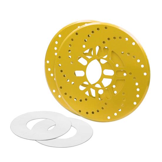 2шт универсальные алюминиевые автомобильные гоночные дисковые колодки декоративные тормозные моторные крышки барабан золотистый