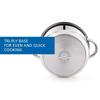 Stainless Steel Steamer Pot 4Qt with Glass Lid Induction Safe Dishwasher Safe Steaming Veggies Fish Cooking Kitchen Essential