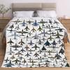 Militärflugzeug Fleece-Kuscheldecke - Weich, Bequem und Leicht für Sofa, Bett, Reisen - Ganzjahresnutzung