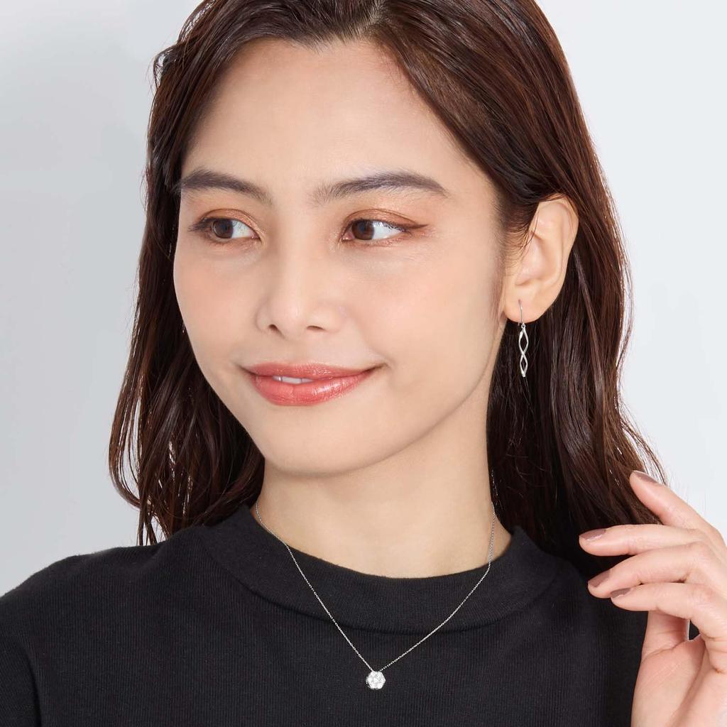 Earrings Wave Design Platinum PT900 [Lara Christie] Women's Le102-0009-pt