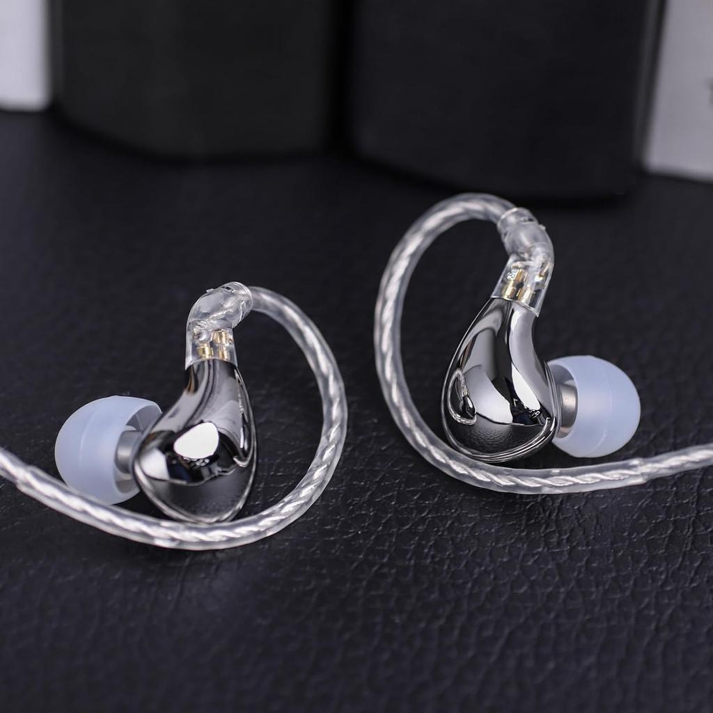 WGZBLON Earphones Wired Earphones Wired Earphones Canal Alloy Sound Frequency and Acoustic Dual Dynamic and Transparent High and for Home Monitoring