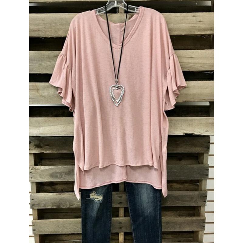 Premium Quality Women Summer V Neck Loose Tops For Effortless Casual Style