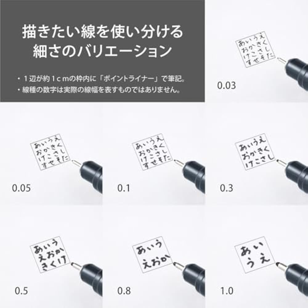 Pentel Water-based Pen Millimeter Pen Point Liner 0.03mm Black 10pcs S20P-03AD (10)