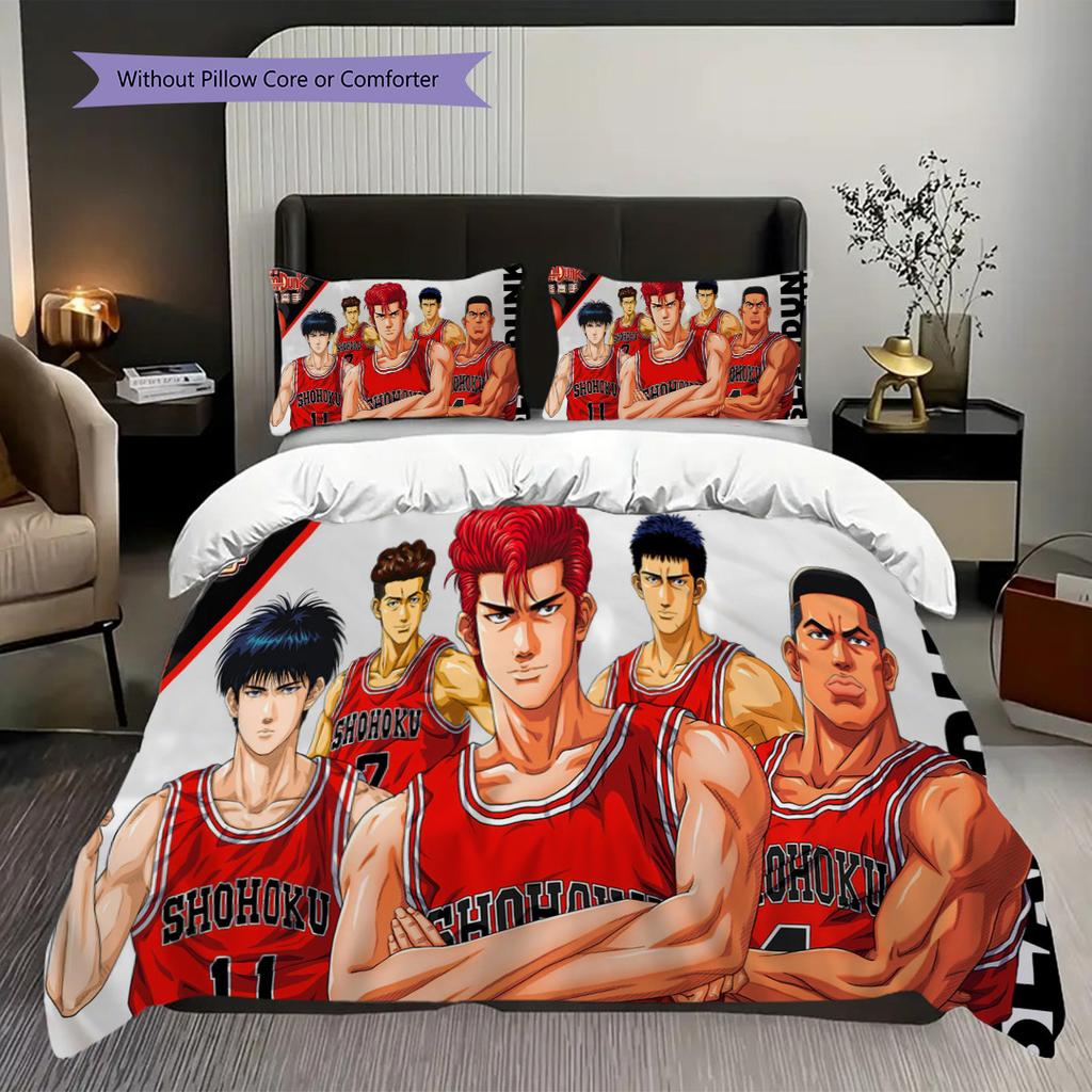 Slam Dunk Basketball Set Threepiece Set 1 Duvet Cover 2 Pillowcase Without Core Christmas Birthday Gift Soft And Comfortable Bedding Set