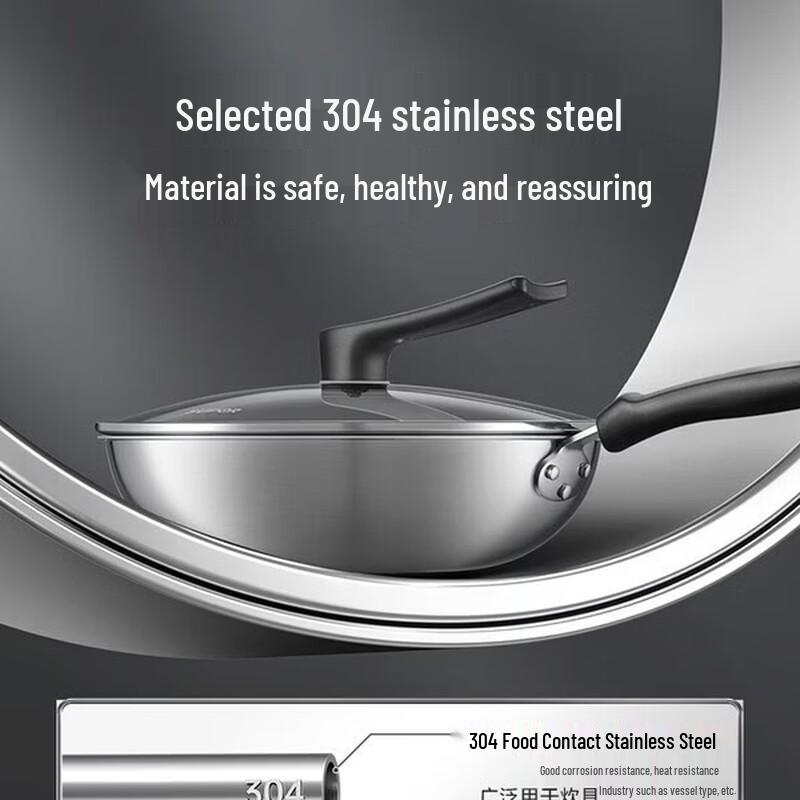 Supor 30cm Honeycomb Non-stick Stainless Steel Wok