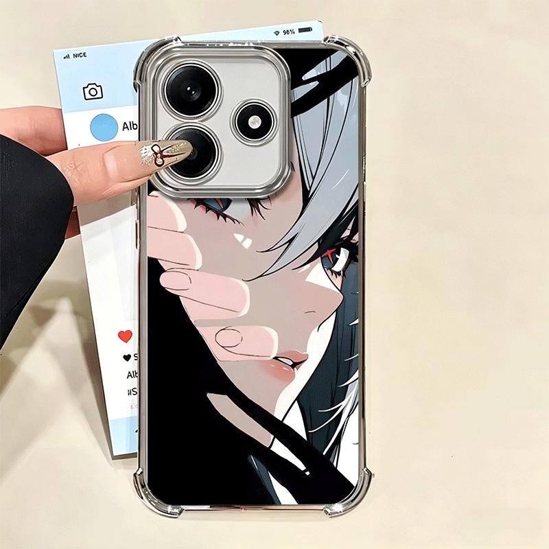 Genshin Impact Arlecchino Plating Phone Case For Xiaomi Redmi Note 14 15 Pro Plus 13 12 11 11S 11T 10 9S 9 5G Anti-Fall Airabag