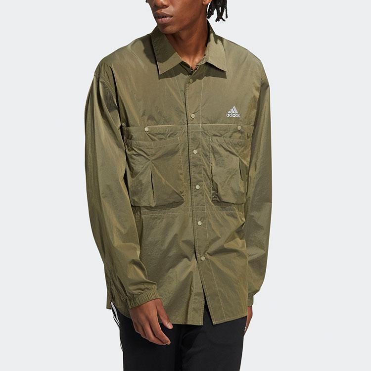 Adidas Preserve Workwear Long Sleeve Sports Shirt Men Tops Green HD0040