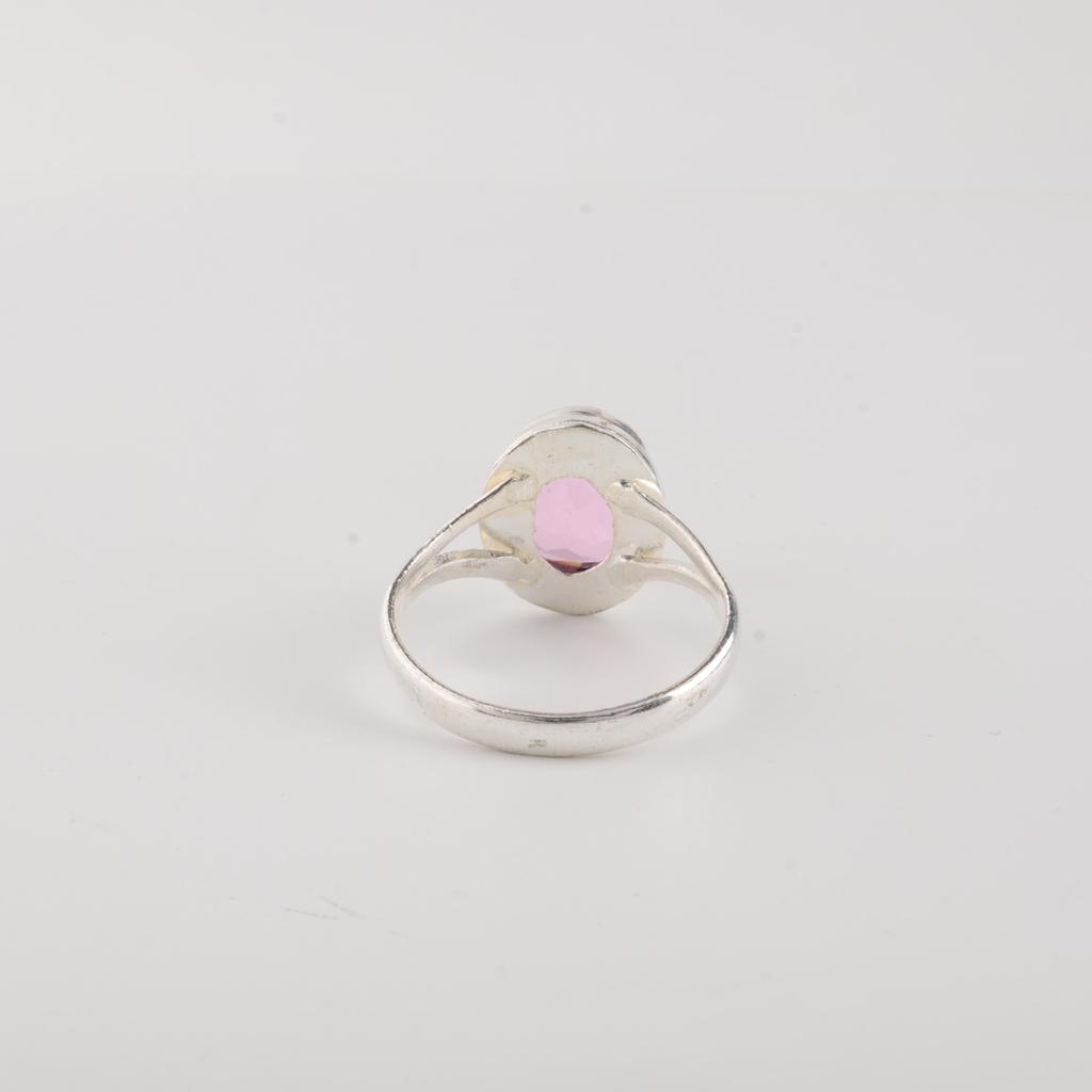 Natural Morganite Gemstone 925 Sterling Silver Pretty Proposal Ring For Valentine's Gift/Special Occasion RR-80-5