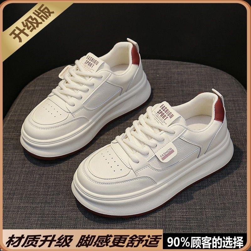 

Летняя женская обувь, новые дышащие маленькие белые туфли для студенток, корейская версия, универсальные, на толстой подошве, увеличивающие рост, для спорта и отдыха, сноуборд-туфли 40