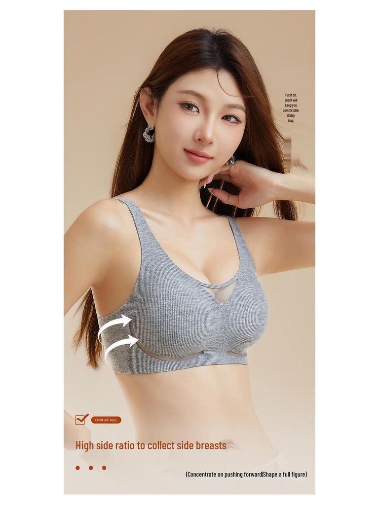 Women's Autumn/Winter Seamless Mesh Bra - Warm, Breathable, Supportive, Shaping