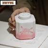 Hand-painted Flower Arita Porcelain Tea Box Organizer Moisture-proof Creative Storage Tank Containers Tea Caddy Tea Service Gift