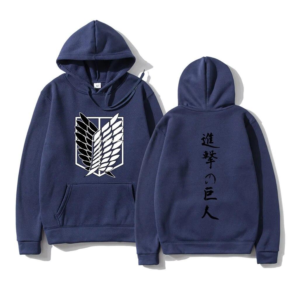 Attack on Titan Hanorace de modă unisex Hanorace cu glugă cu glugă unisex Anime japonez Pulovere Topuri Shingeki No Kyojin Haine cu glugă unisex