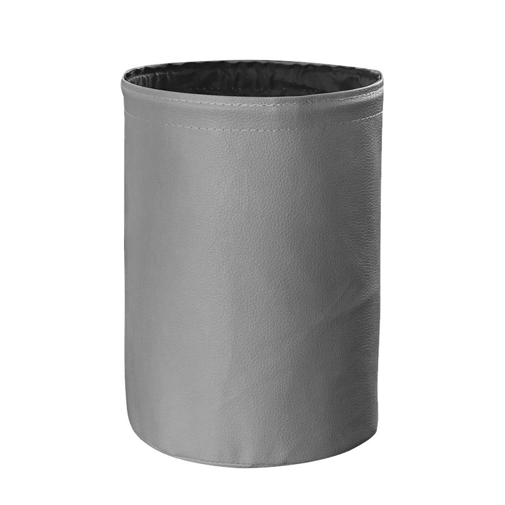 

Универсальный автомобильный мусорный бак, складной двухслойный кожаный мешок для гаража, сумка для хранения в центральной консоли, герметичный водонепроницаемый органайзер серый