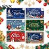 71x43 Inches Sleigh Reindeer Snowman for Winter Wonderland Festival Door Decor Party Decorations Santa Claus Wall Backdrop Christmas Banner