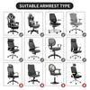 Office Chair-Arm Cover Stretchable Water Resistant Spandex Stretch Jacquard Computer Chair Slipcover Armrest Cover 2/4pcs