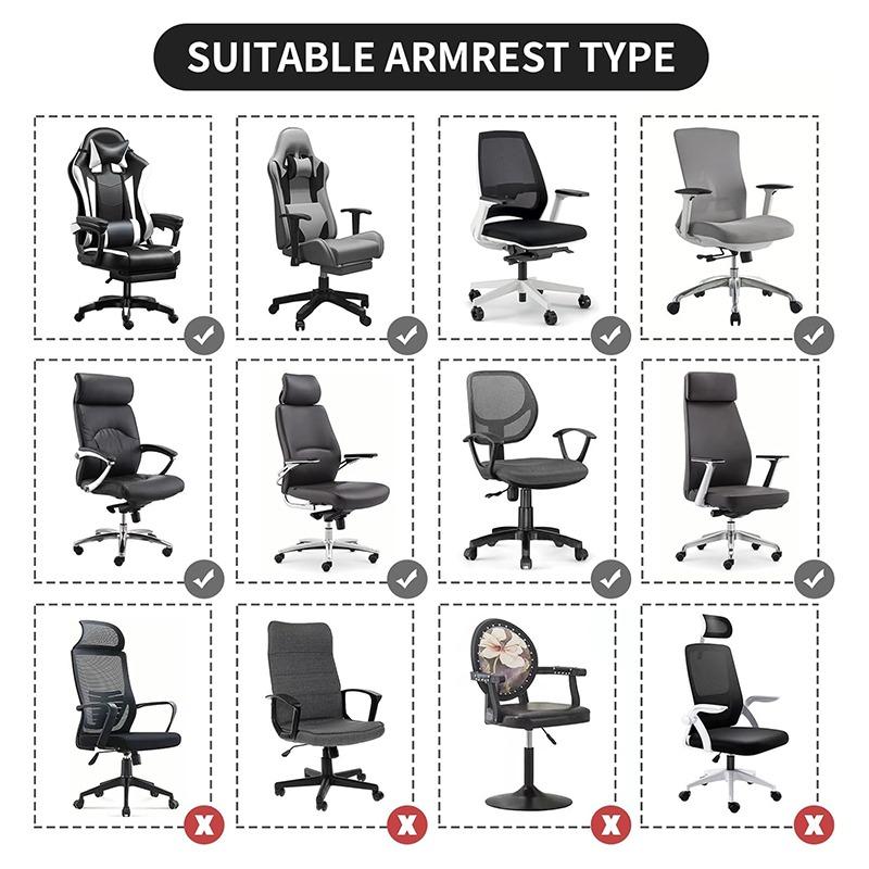 2 Pcs Office Chair Armrest Covers Office Removable Arm Rest Covering Chair Arm Pads Washable Elbow Support Forearm Relief