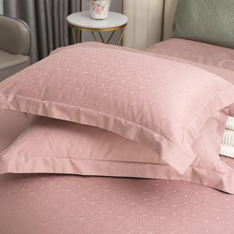 Fangwang Tussah-Seiden-Steppdecke & Baumwoll-Jacquard 4-teiliges Bettwäscheset