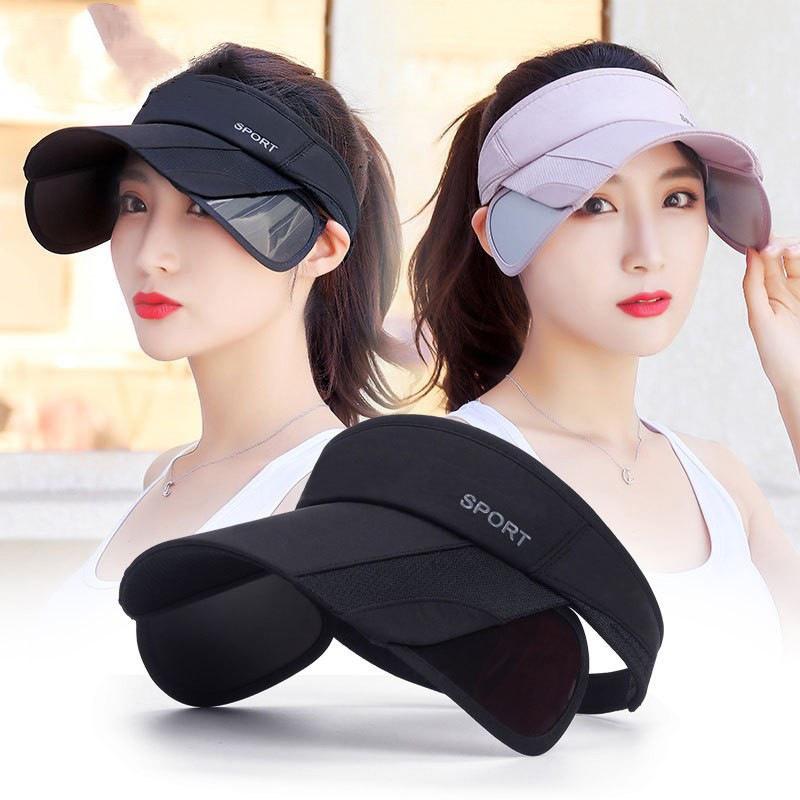 Summer Outdoor Sports Sun Hat, Casual Solid Color Retractable Top Hat, Women's Hat Brim Cycling Sun Hat, Sun Protection Pull-out