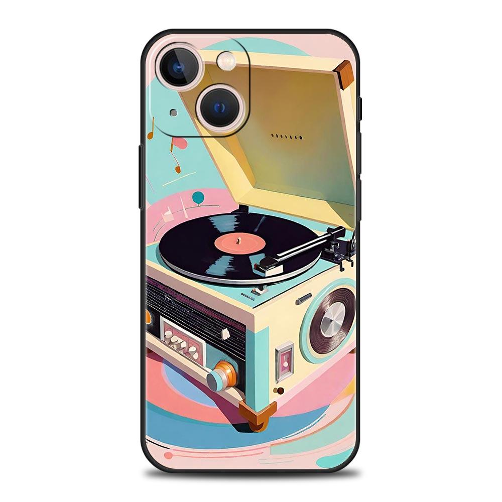 

Retro Recording Device Phone Case Cover for iPhone 17 16 15 14 13 12 11 Pro Max 17 Air Plus Shockproof Soft TPU Shell Fundas Bag iPhone 14Pro Max
