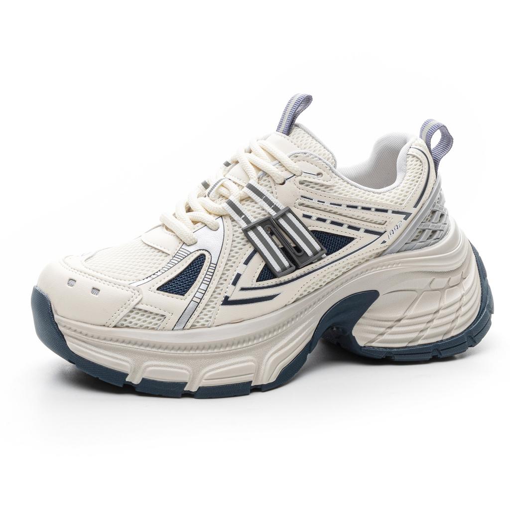 Customized Silver Platform Blue Whale Dad Shoes 25 Spring New Breathable Mesh Sneakers Heightening Casual Shoes Children