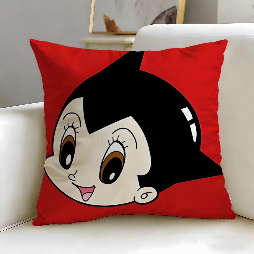 classic anime Astro Boy Cushion Cover Soft & Easy-Wash Pillow Case – Versatile for Couch, Bed, Travel and Office