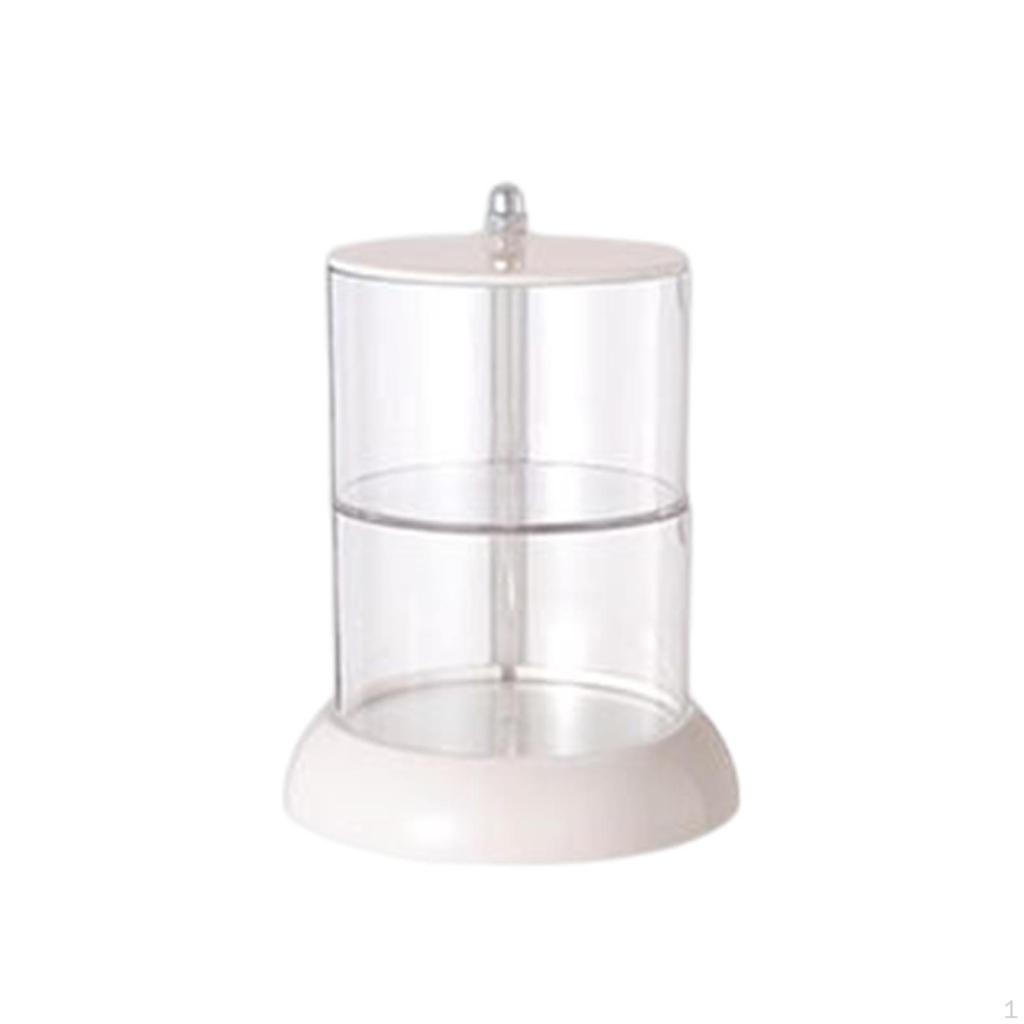 Degree Rotation Round Pads Organizer Container for Puff