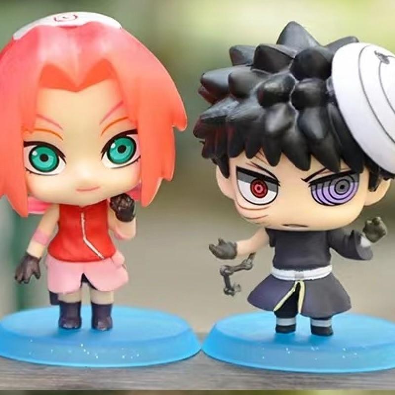 Naruto Animation 6 Pcs Toy Doll Version Cartoon Characters Car Cake Decoration