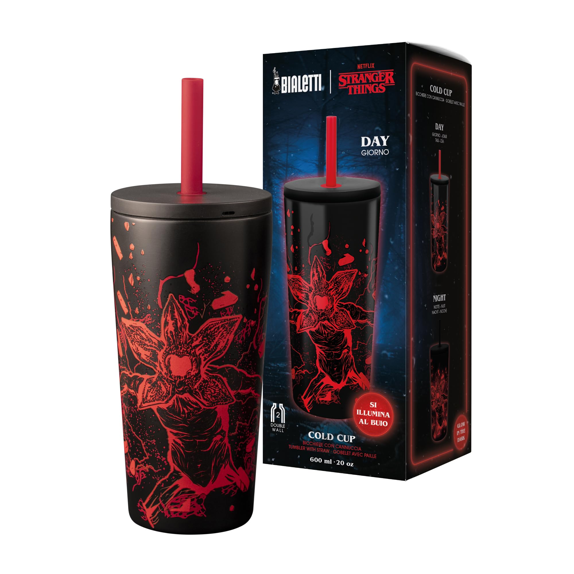 

Bialetti Stranger Things Cold Cup Glow-in-the-Dark (with straw)