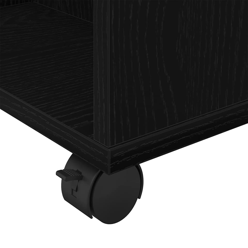 Storage Cabinet Black Oak Look 60 X 53 X 72.5 Cm