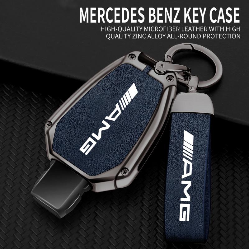 2025 Nieuwe Zinklegering Auto Klapsleutel Hoesje Cover Voor Mercedes Benz A B C S Klasse AMG GLA CLA GLC W176 W221 W204 W205 Lederen Shell Fo