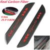 4Pcs 58cm + 25.5cm Real Carbon Fiber Car Door Welcome Plate Sill Scuff Cover Panel Sticker