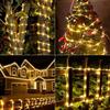 Solar LED Fairy String Lights Outdoor Garden Party Wedding Decoration Clear Tube Tree Wrap Lighting