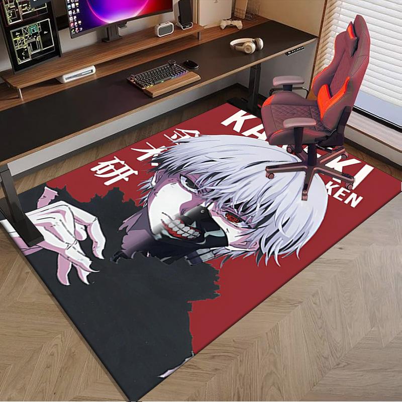 Tokyo Ghoul Kaneki's Struggle Area Rug Office rug, Chair Rug, Decor Carpet Livingroom bedroom Mat, Large Size Fan gifts Christmas gifts