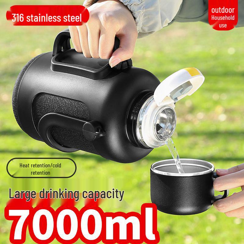Extra Large Insulated 316 Stainless Steel Water Bottle for Home & Outdoor Use - Antibacterial & Durable
