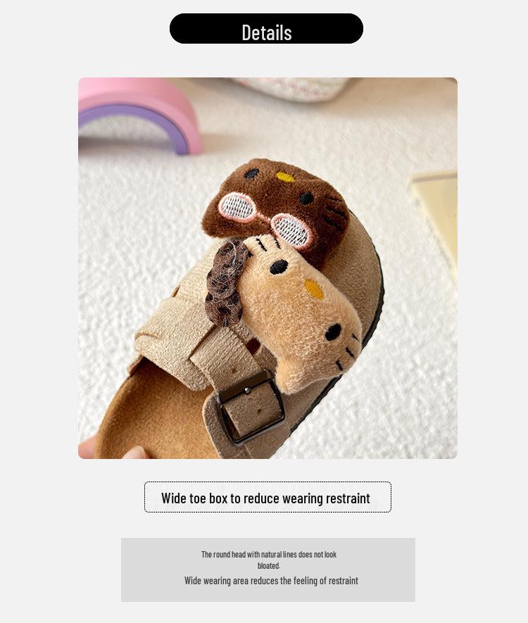 Children's and Women's Cute Cartoon Birkenstock Outdoor Closed-Toe Slippers for Spring and Autumn 2025