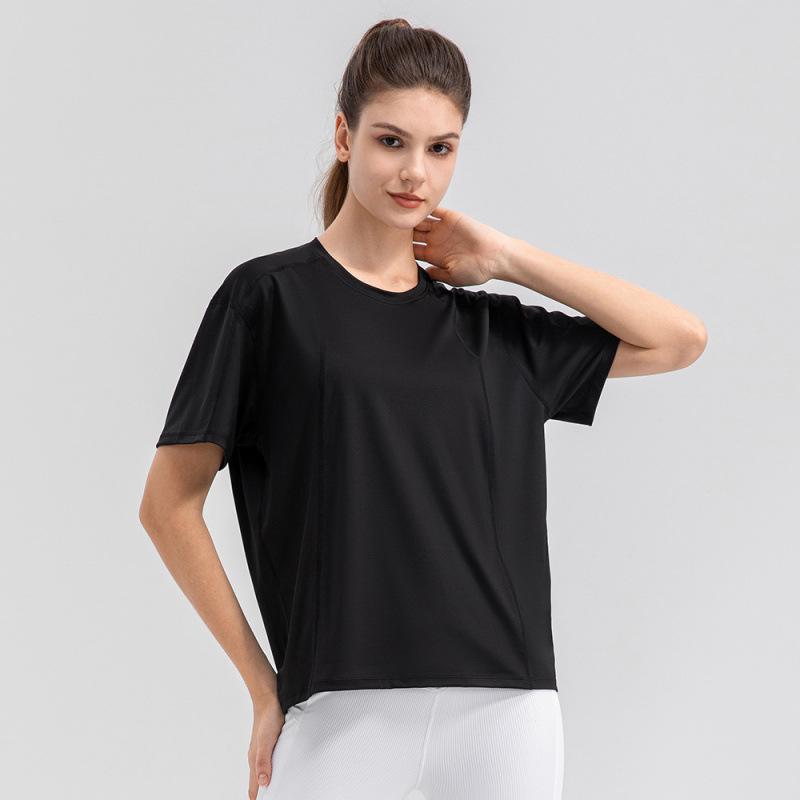 Women's Quick-Dry Breathable Fitness T-Shirt - Short Sleeve, Moisture-Wicking, Ideal for Running & Yoga