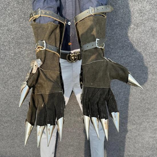 Sada rukavic Středověké rukavice Nazgul Pár nositelných rukavic Cosplay, Hraní rolí, Halloweenský kostým Nejlepší dárek pro něj