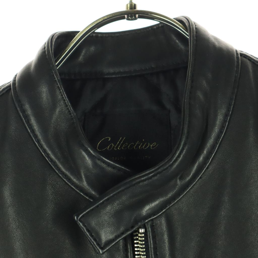 Collective Long Sleeve Leather Single Riders Jacket S Black Sheep Leather Women Used