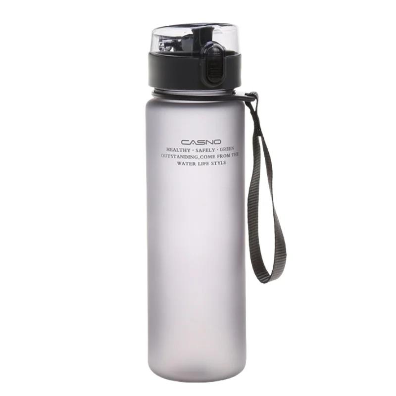 Summer Frosted Sports Water Cup Portable Drop-Proof Durable Student Kettle with Rope Creative Lid Simple Cup Activities 400-560ML