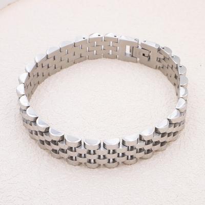 12mm Breite Uhrenarmband Edelstahlarmband Damen/Herren Trendiges Minimalistisches Punk-Stil Armreif Party Feiertagschmuck