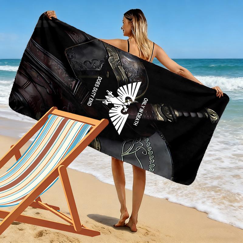 Imperium of Man Print Beach Towel, Large Soft Quick Dry Towel for Beach Camping Swimming