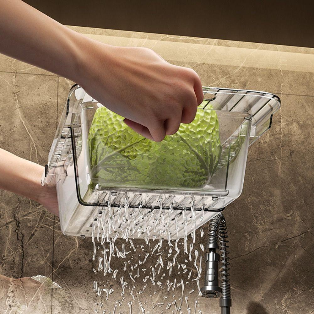 Flexible Vegetable Washing Basin Telescopic Retractable Drainage Rack Kitchen Drainage Basket  Sink