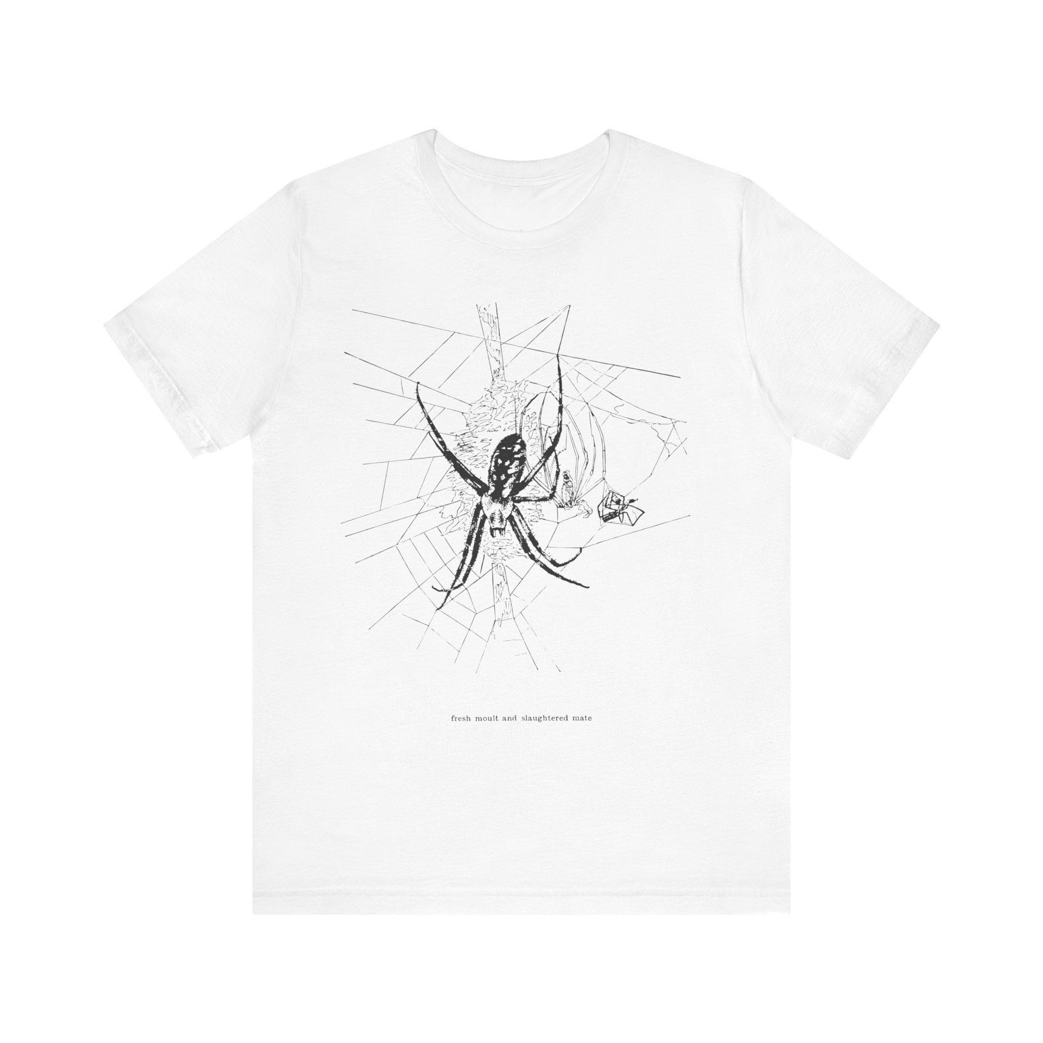 Fresh Fur Spider Shirt Creepy Creature Tshirt Gothic Tshirt Black Widow Male Argiope Tshirt Gothic Neutral Shortsleeved Tee S