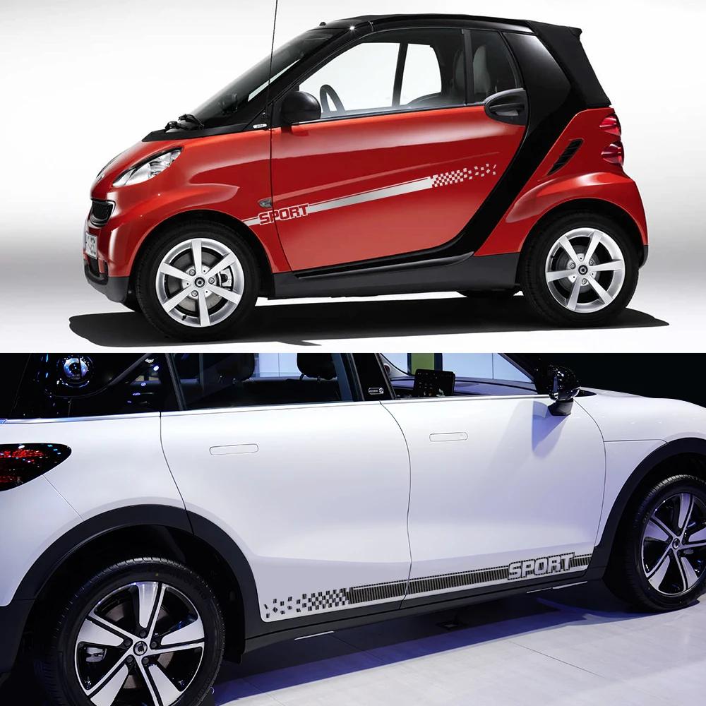 Car Side Stripes Stickers Auto Vinyl Film Decals Decoration For Mercedes Benz Smart Fortwo Forfour 453 451 Tuning Accessories
