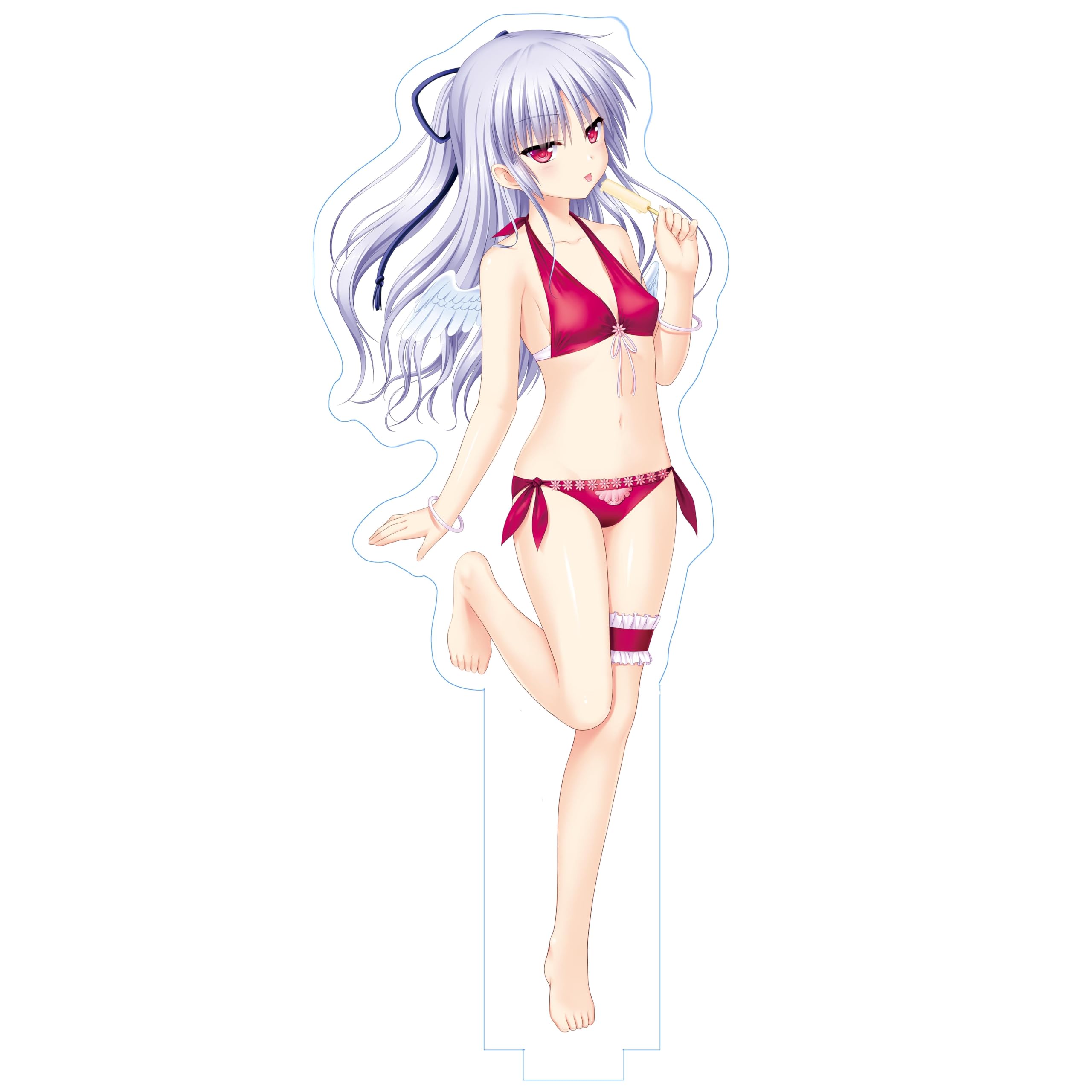 Синий Выбор Angel Beats Ангел с Красными Глазами Экстра Большой Акриловый Стенд, 35 см Длина 12 см Основание