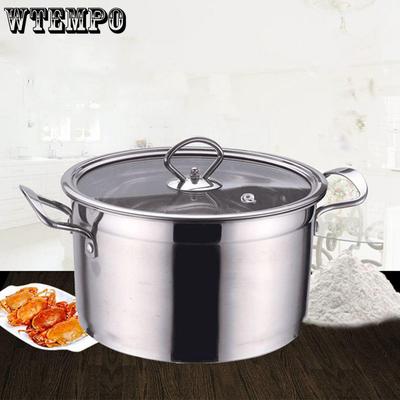 Steel Non-stick with Glass Lid Thickened Pan Boiler Cookware Steamer Pot Pot Milk Pot Soup Pot