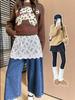 Korean Lace Layered Anti-Exposure Short Skirt - Fashionable Outerwear